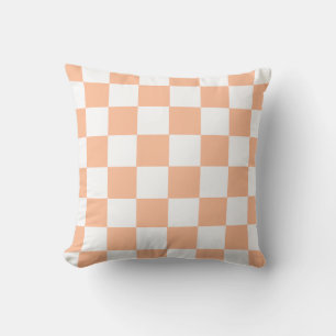 Cojín Decorativo Peach Fuzz Checkered Gingham Pattern