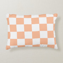 Cojín Decorativo Peach Fuzz Checkered Gingham Pattern