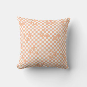 Cojín Decorativo Peach Fuzz Cherry Gingham Pattern