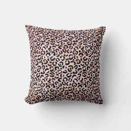 Cojín Decorativo Peach Peach Black Leopard Print     