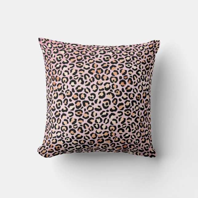 Cojín Decorativo Peach Peach Black Leopard Print      (Anverso)