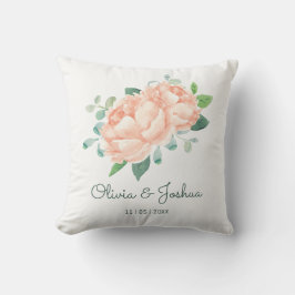 Cojín Decorativo Peach Peony Boda