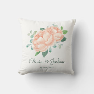 Cojín Decorativo Peach Peony Boda