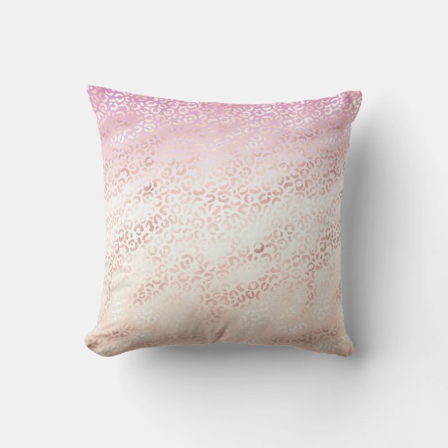 Cojín Decorativo Peach Rubor Peach Glam Leopard Print Tye (Anverso)