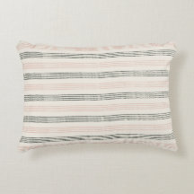 Peach Sage Green Stripe Minimalista Boho