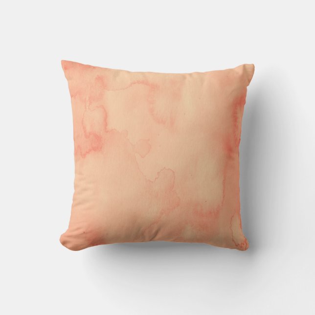 Cojín Decorativo Peach Sorbet Watercolor (Anverso)