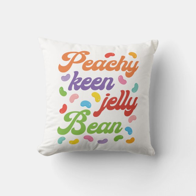 Cojín Decorativo Peachy Keen Jelly Bean Easter Candy Retro (Anverso)