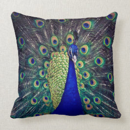 Cojín Decorativo Peacock azul cobalto