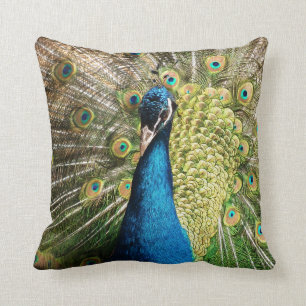 Cojín Decorativo Peacock azul real