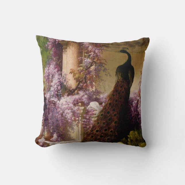Cojín Decorativo Peacock de época (Anverso)