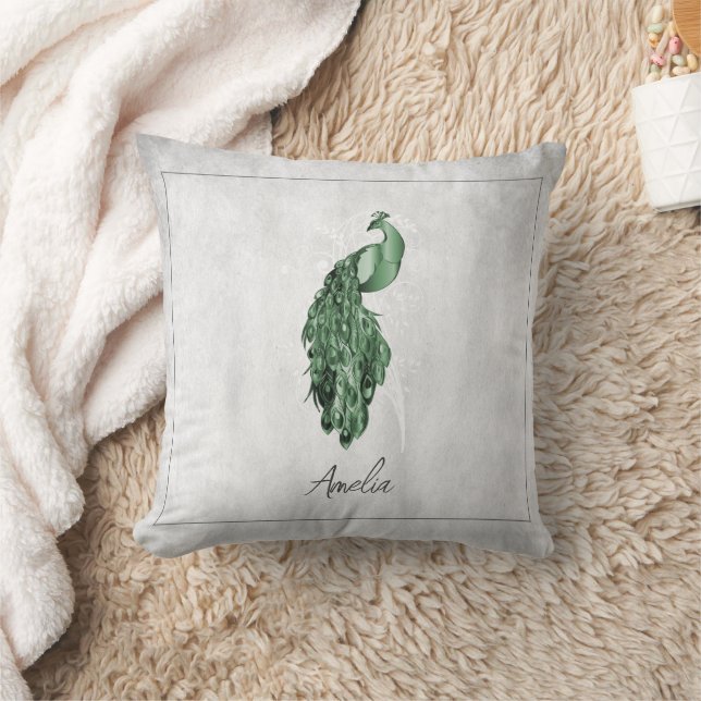 Cojín decorativo Peacock Elegante Verde (Manta)