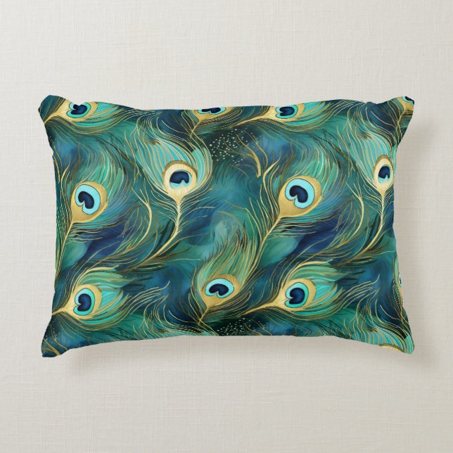 Cojín Decorativo Peacock Feathers (Anverso)