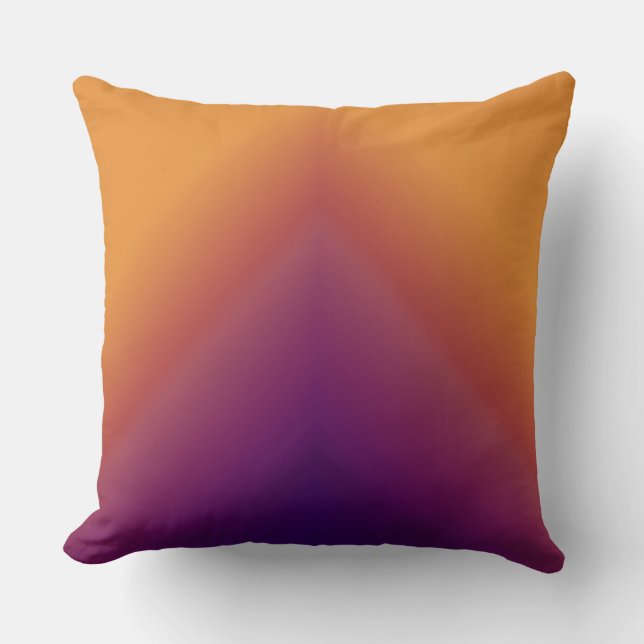 Cojín Decorativo Peacock Ombre Naranja (Anverso)