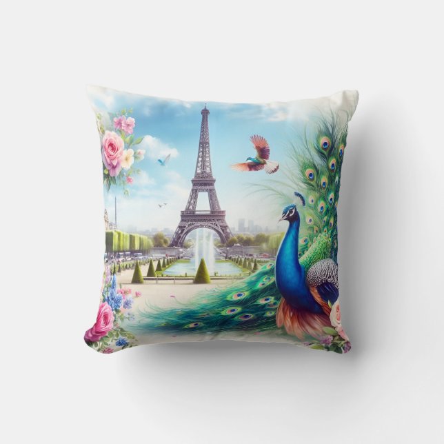 Cojín Decorativo peacock paris (Anverso)