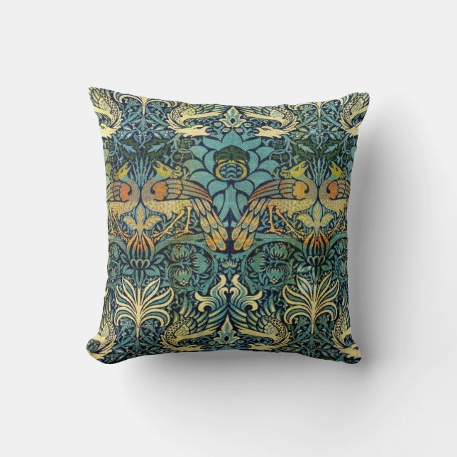 Cojín Decorativo Peacock Y Dragón William Morris (Anverso)