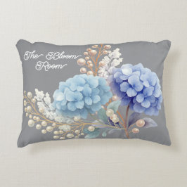 Cojín Decorativo Pearl Rubor Powder Blue Hydrangea Watercolor