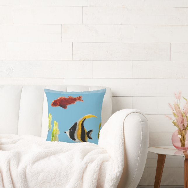 Cojín Decorativo Peces acuáticos (Sofá)