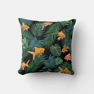 Cojín Decorativo Peces de oro en la selva