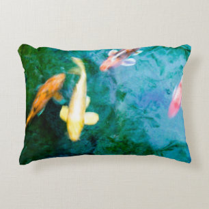 Cojín Decorativo Peces Koi Coloridos