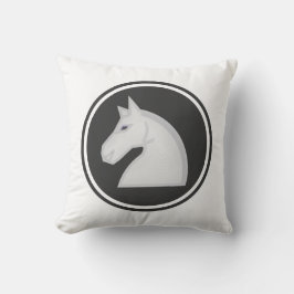 Cojín Decorativo Pedazo de ajedrez del caballo del caballero blanco
