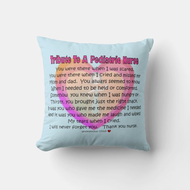 Cojín Decorativo Pediatric Nurse Appreciation (Anverso)