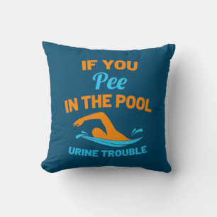 Cojín Decorativo Pee De Nadador En La Piscina