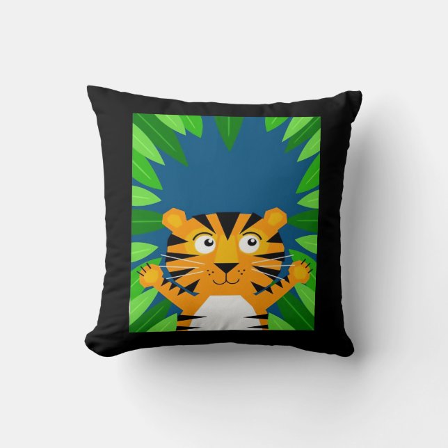 Cojín Decorativo Peekabo Tiger (Anverso)