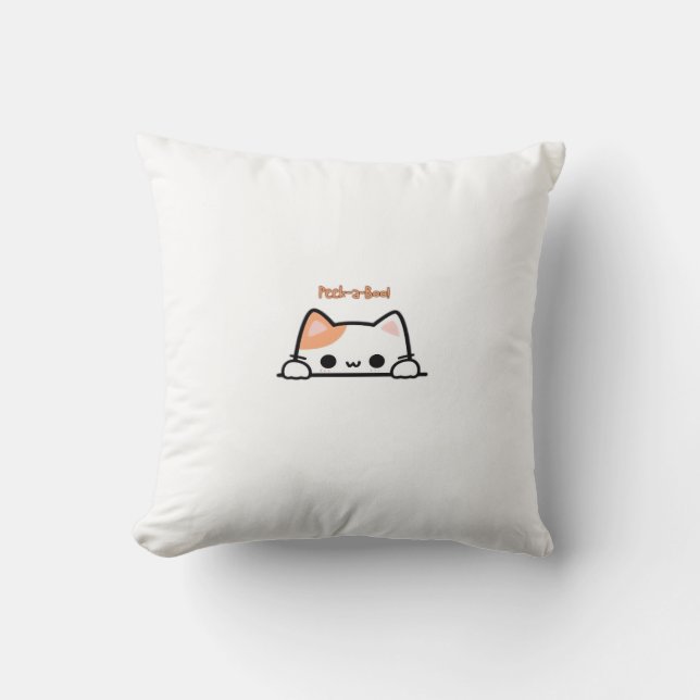 Cojín Decorativo ¡Peekaboo! - Diseño clásico para Halloween (Anverso)