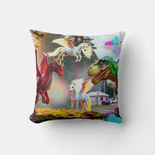 Cojín Decorativo Pegaso, Dragón, Dinosaurio mítico y prehistórico