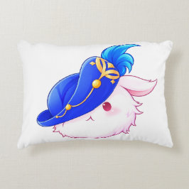Cojín Decorativo Pegatina de conejo mago azul lindo
