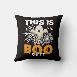 Cojín Decorativo Pegatina de Fantasma Divertida Esto es Hoja de Boo