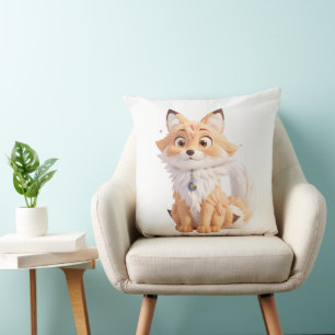 Cojín Decorativo 🦊 Pegatina de Fox Cute - Graciosa "permanece inte