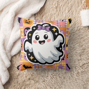 Cojín decorativo Pegatina de Kawaii Ghost Patchwor