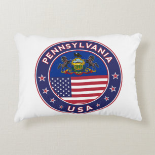 Cojín Decorativo Pegatina de Pennsylvania, estuche de teléfono, bol