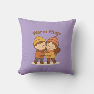 Cojín Decorativo Pegatina de Personalizado lindo - abrazos cálidos