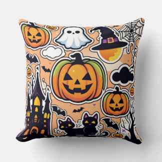 Cojín Decorativo Pegatinas de Halloween