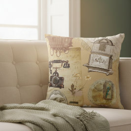 Cojín Decorativo Pegatinas de Viñage Pillow Journal