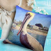 Pelican Bird Ocean Beach Pier Foto Moderno Negrita