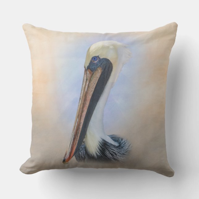 Cojín Decorativo Pelícano de Brown (Anverso)