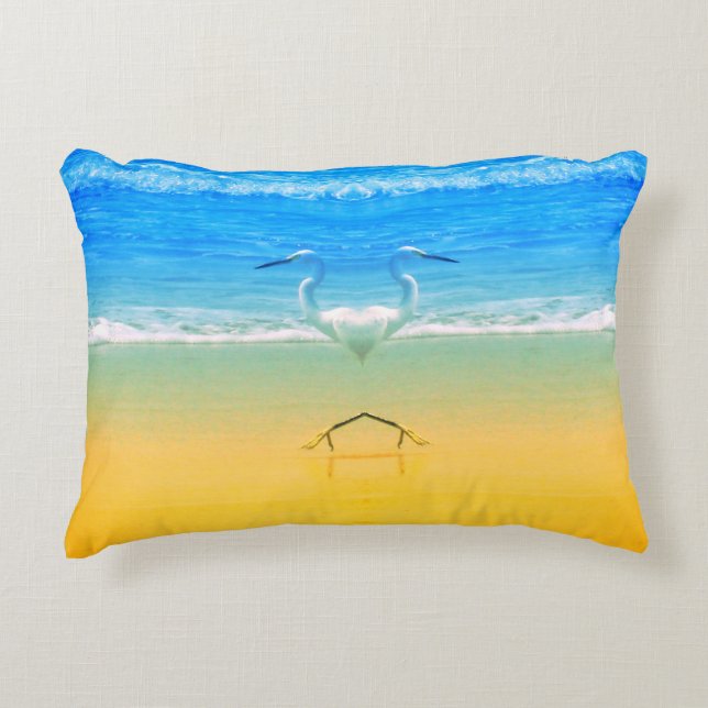 Cojín Decorativo Pelicans Love On The Beach  (Anverso)