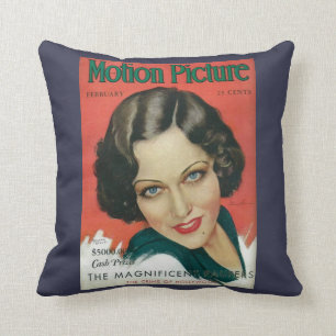 Cojín Decorativo Película Foto Febrero 1931 Portada de Gloria Swans