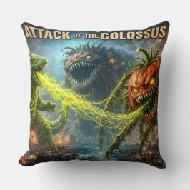 Cojín Decorativo Película retro de monstruos Ataque del Coloso lanz