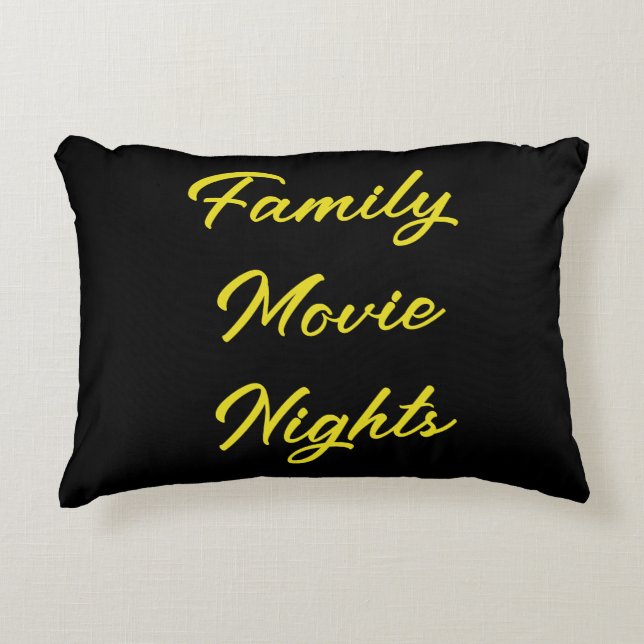 Cojín Decorativo Películas familiares Nights Typography Decoración  (Anverso)