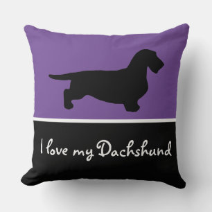 Cojín Decorativo Pelo duro de Dachshund - Silhouette 1