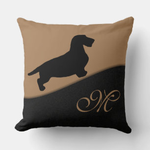 Cojín Decorativo Pelo duro de Dachshund - Silhouette 1