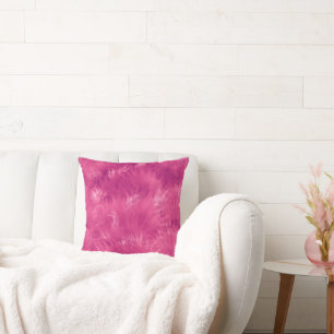Cojín Decorativo Pelo Falso Rosa Brillante