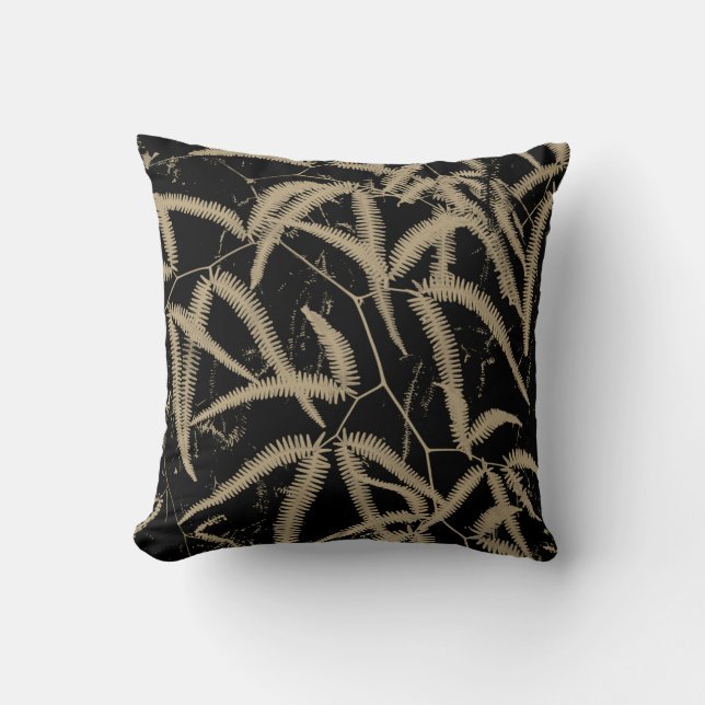 Cojín Decorativo Pelo marrón con fondo negro (Anverso)