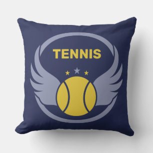Cojín Decorativo Pelota de tenis de texto con alas