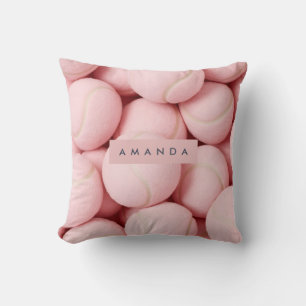 Cojín Decorativo Pelota de Tenis Rosa Chic Personalizada