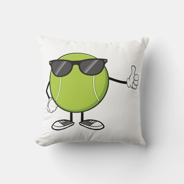 Cojín Decorativo Pelota de tenis soleada (Anverso)